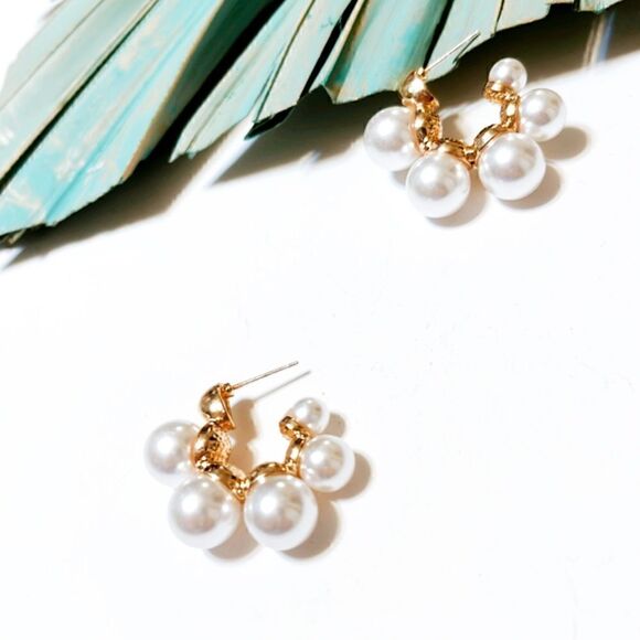 Pearl statement earrings #563  - Picture 3 of 6